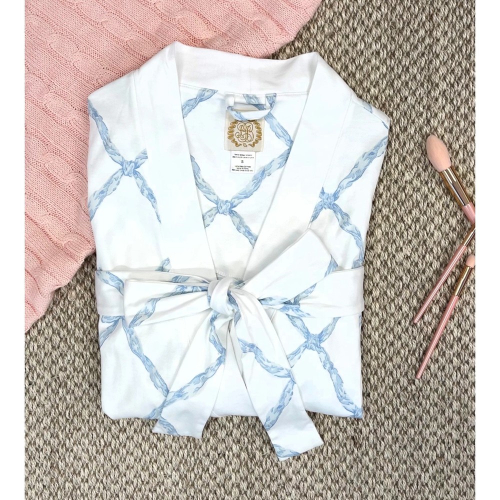 The Beaufort Bonnet Company NEW TBBC Belle Meade Bow Blue Robe Ready or Not Robe